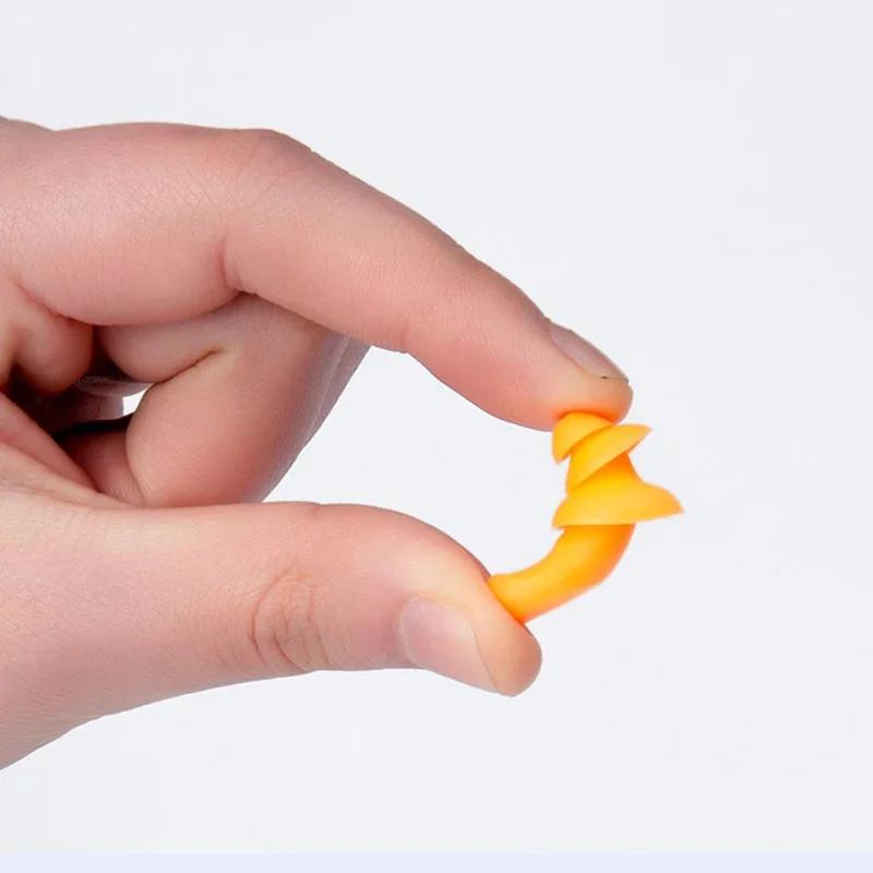 Soft Silicone Ear Plugs Protector Reusable Noise Cancelling Earplugs Soundproof Earmuffs Safe Work Comfortable Corded Earplugs