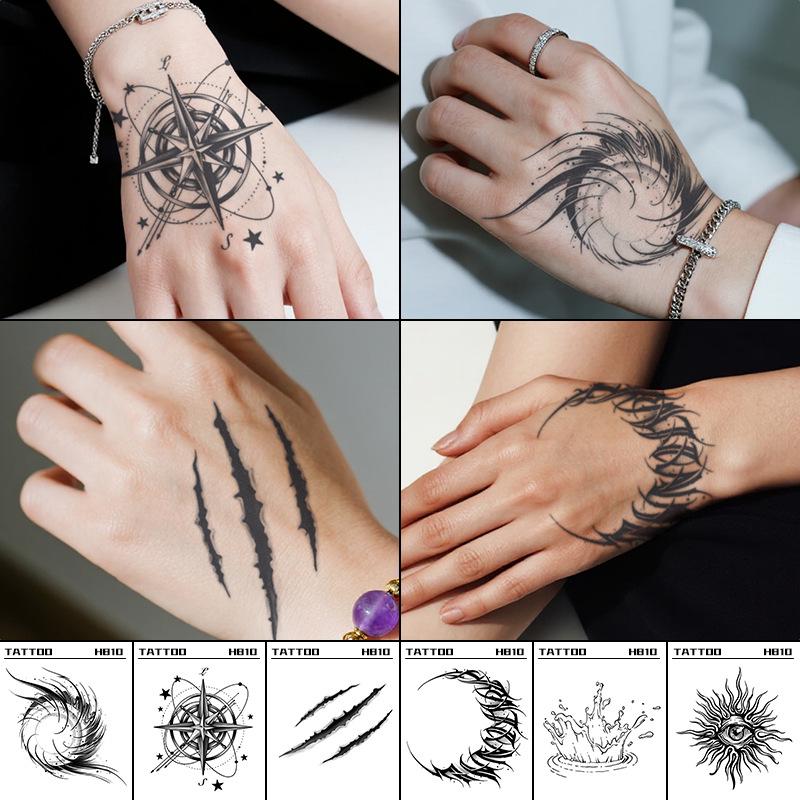 Cross-Border Fashion Herbal Tattoo Sticker - Waterproof, Long-lasting, Cool Designs for Hand and Shoulder