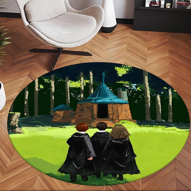 Harry Potter (23) Round Office Rug Decorative Floor Rug for Office Bedroom Living Room and Home Space