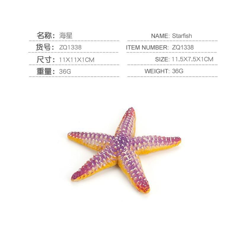 Lifelike Five-point Starfish Figurine Pvc Static Model Perfect For Beach Theme Decor