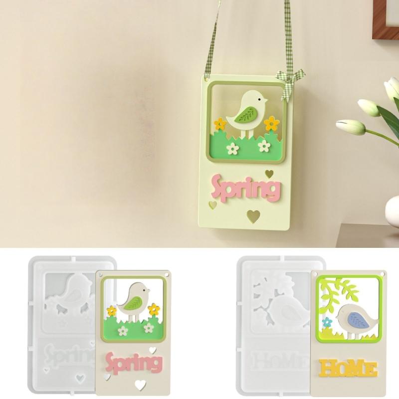 Tear Resistant Silicone Molds Bird Pattern Handmade Mold Silicone Texture Suitable for Hand-making Pendant Jewelry