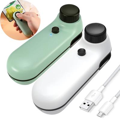 Portable Packaging Heat Sealer with Cable USB Rechargable Food Bag Sealing Machine Multifunctional Sealer Packing Kitchen Tools