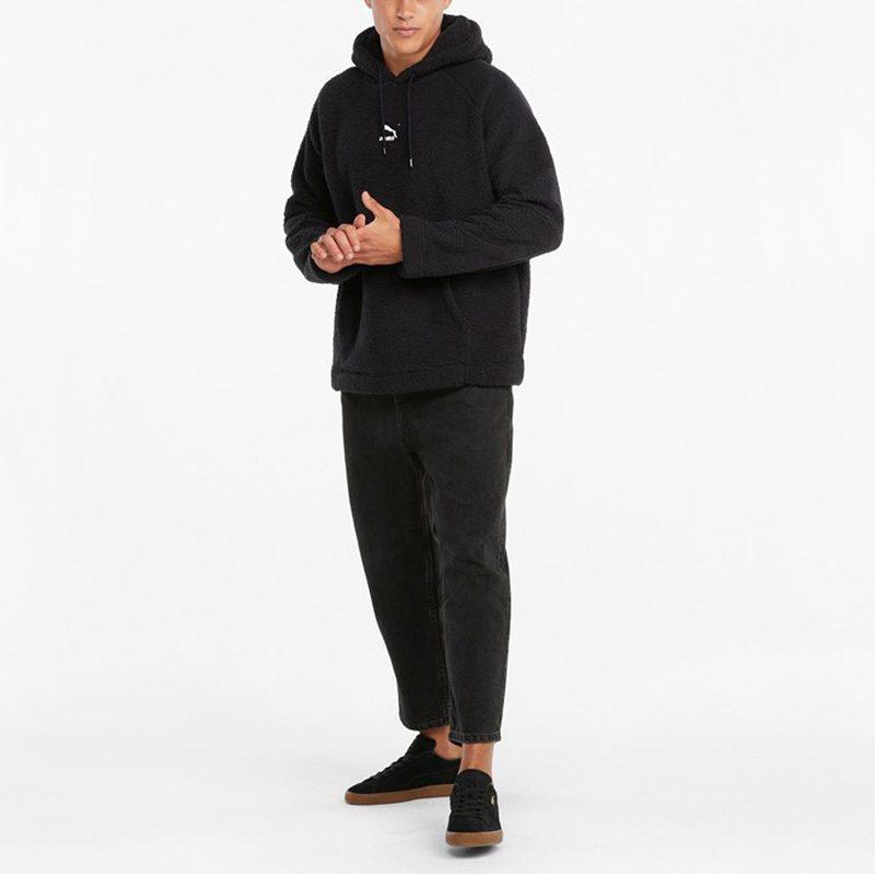PUMA Sweatshirts Men's Black Hooded Thickened Regular 533122-01