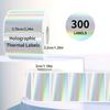 300 Counts Glittering Thermal Label Oil and Water Resistant Adhesive Sticker Scratch Resistant Food Label for Packaging