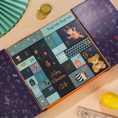 2025 Christmas Countdown Calendar Gift Box - Empty and Ideal for Small Surprises