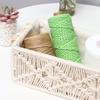 Decorative Macrame Organizer Box Grid Designed Woven Storage Basket Hand Woven Storage Box  Desktop