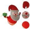3.5 ft Inflatable Santa Claus with LED Lights Gift Cute Figures Ornament Christmas