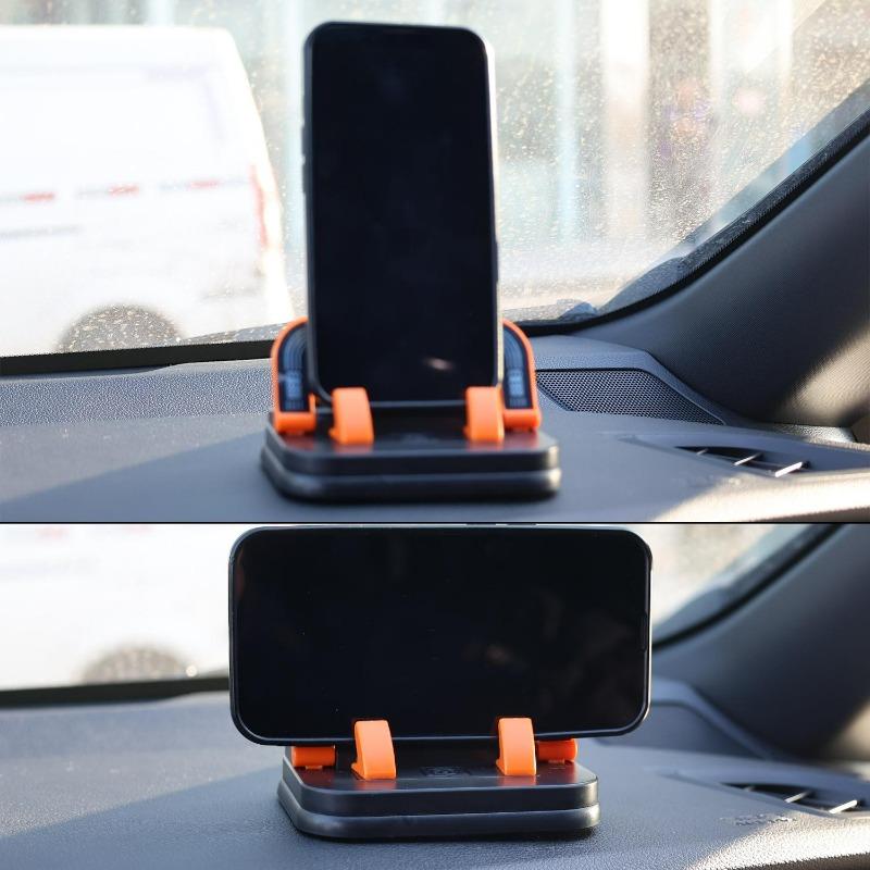2in1 Dashboard Car Phone Holder 360 Rotation Navigation Phone Bracket Non-slip Silicone Mount Parking Phone Number Plate