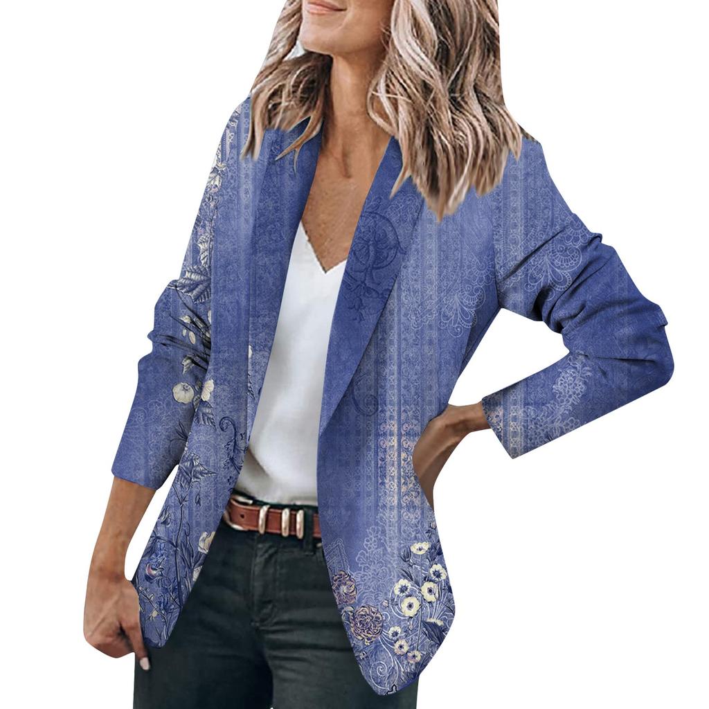 Women's Jacket Long Sleeve Cardigan Collar Single Button Business & Leisure Top