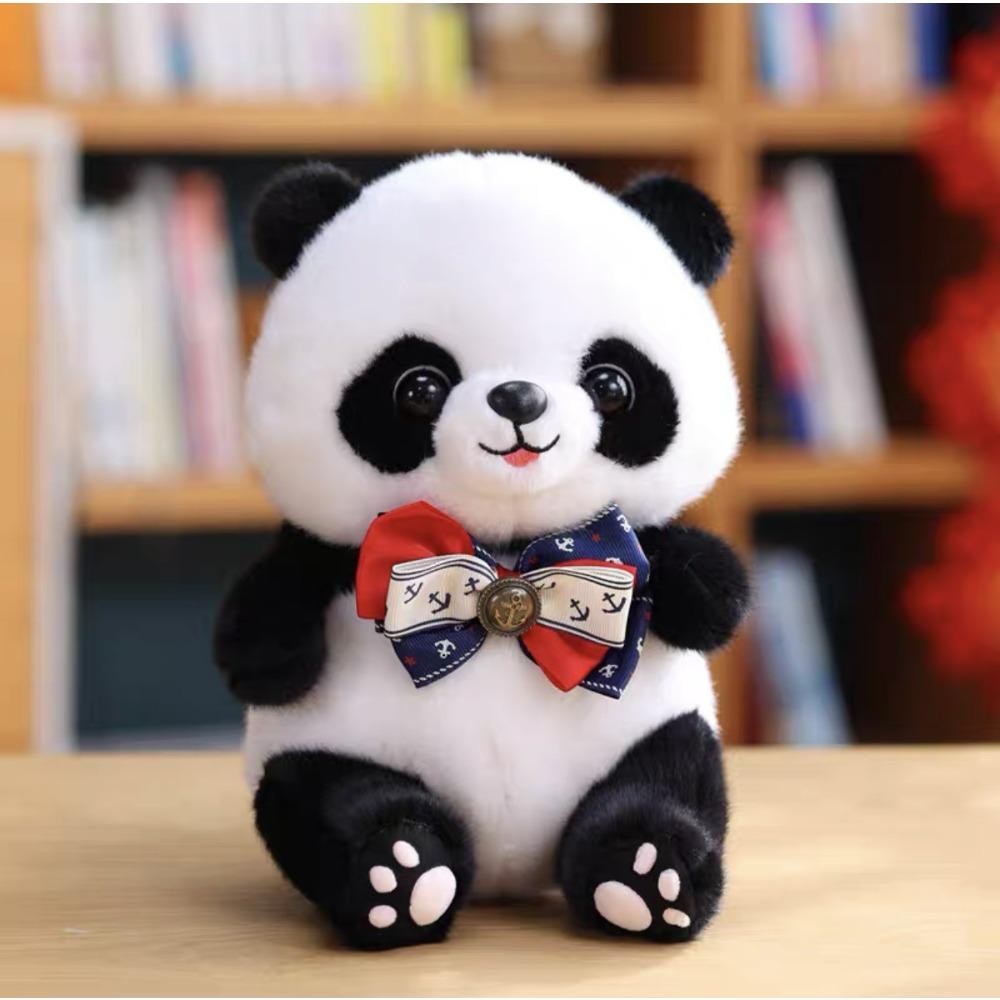 Cute sweater giant panda plush toy wholesale panda base Sichuan souvenir eight inch grab machine doll