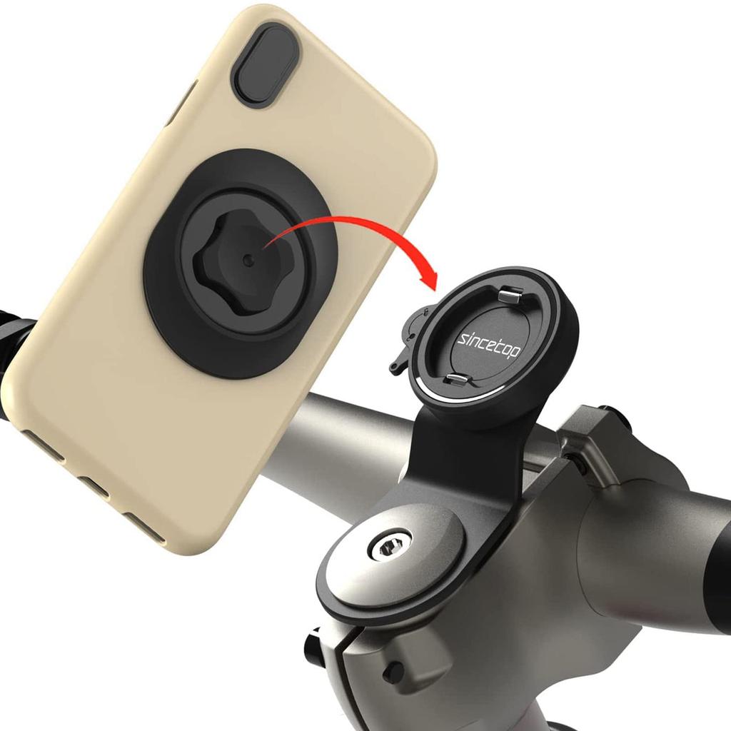 Sincetop Bicycle Smartphone Stem Mount Aluminum Compact and Compatible with Road and Gravel Black C 1st - Alloy, Lightweight, Bikes, MTBs, Bikes,