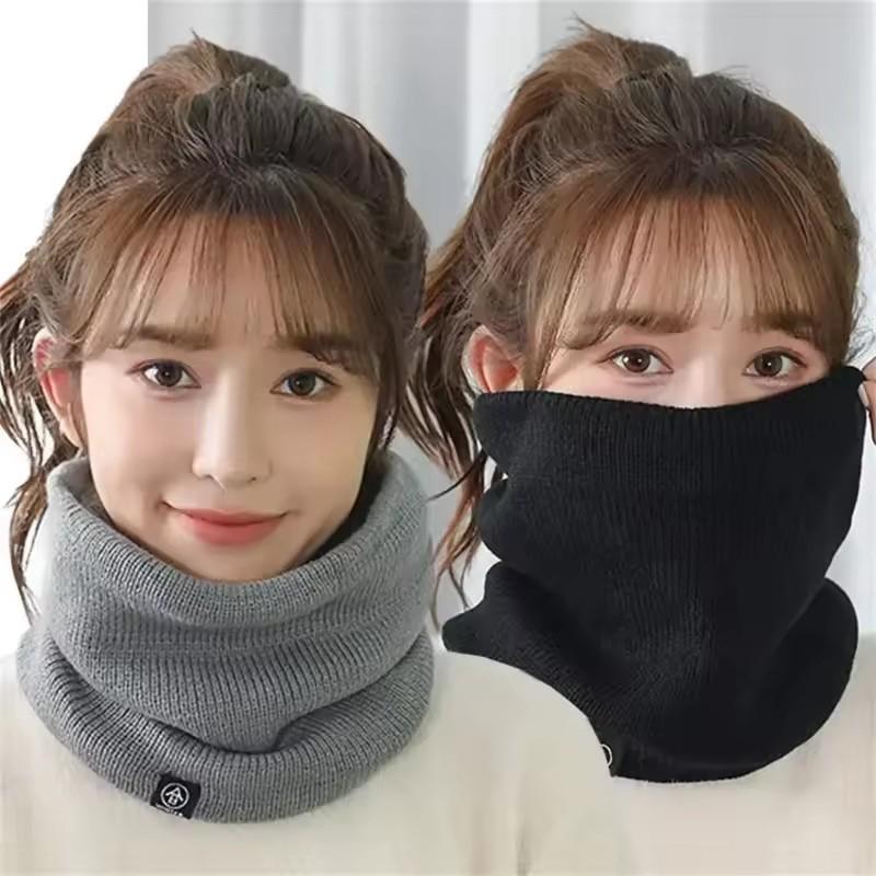 Winter Fashion Warm Knitted Scarf for Unisex Outdoor Sports Skiing Soft Skin Friendly Face Mask Running Thick Cold Proof Scarf