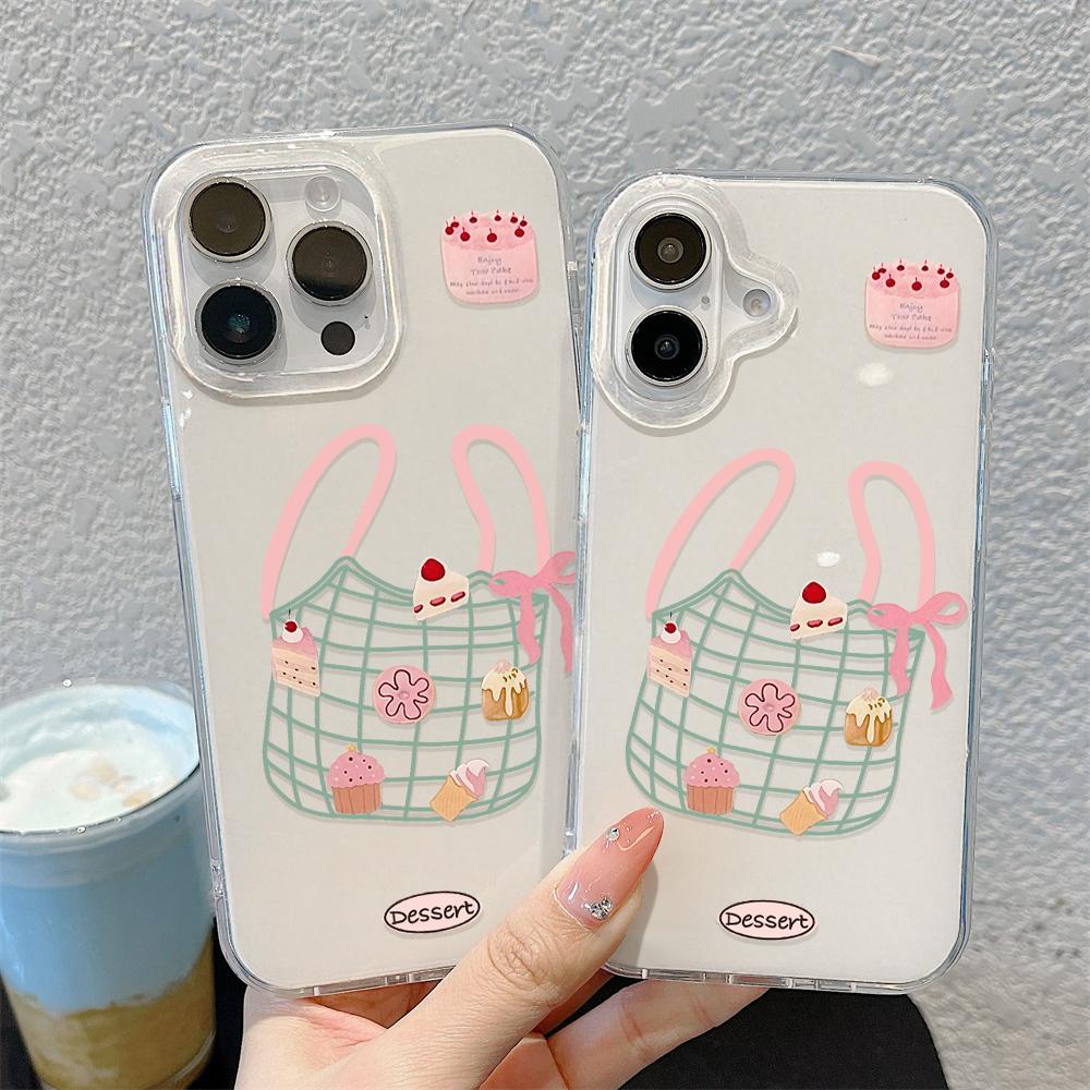 Painted Phone Case for iPhone 12 13 15 16 iPhone 16 12 13 14 15 Pro 14 15 16 Pro Max Coverage Shockproof Anti-Fingerprint Fresh Style Protective Case