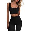 Women's Workout Set 2-piece Set Seamless Short Vest High Waist Shorts Yoga Clothing