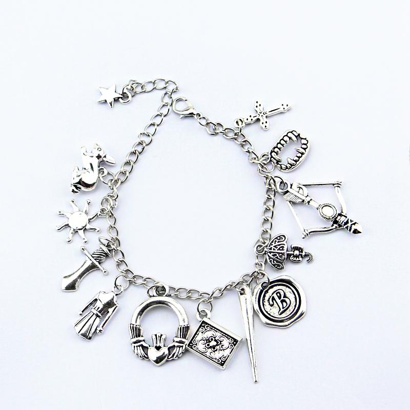 The Vampires Necklace Vintage Katherine Pendant Earring Fashion Movie Jewelry Cosplay Bracelet for Women