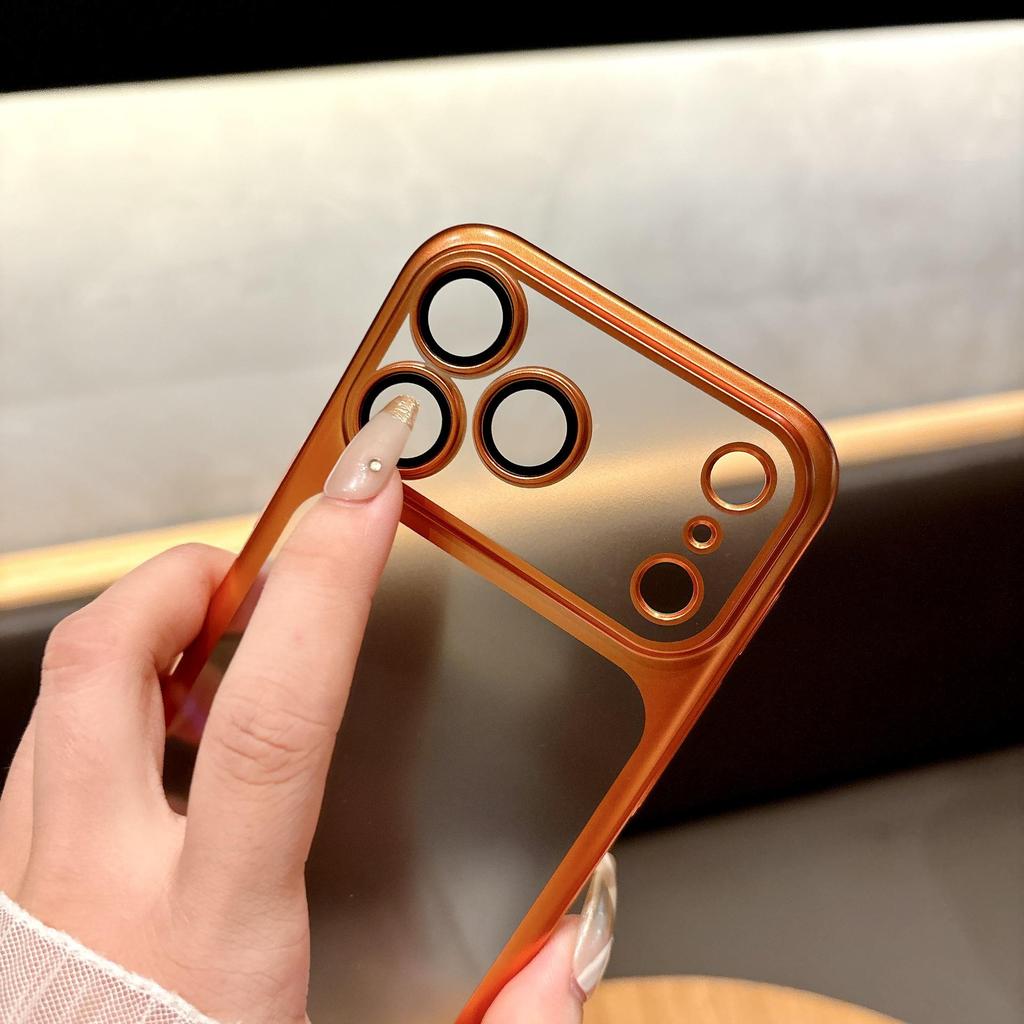 iPhone 17 Pro Max Matte Electroplated Frosted Case with Full Coverage Lens Film - Hard Shell PC
