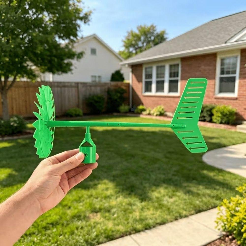 Waterproof Outdoor Wind Vane Decor 3D Printed Rotating Wind Wheel Holiday Patio