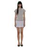 PARTIMENTO WOMEN Pwc Cotton Lace Trim Gored Mini Skirt_Light Grey