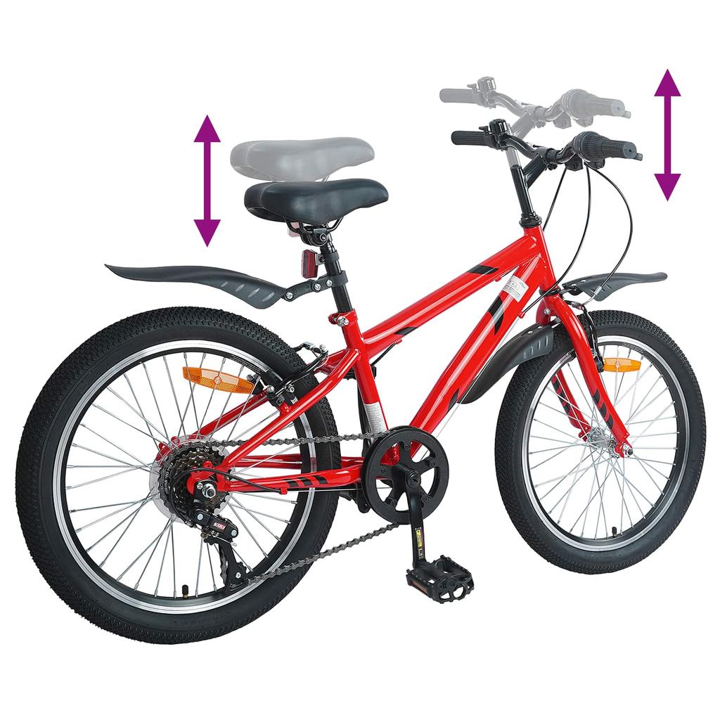 Kids Bike 24 Inch 6 Speed for Ages 8 12 Red