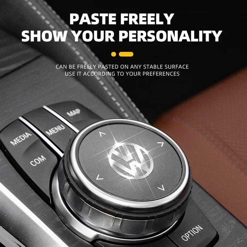 Cup Holders 3D Metal Car Emblem Logo Decorative Stickers Badge Decal Interior Styling For Volkswagen VW Golf 4 7 MK3 4 7 Touran