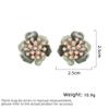 Women's Light Luxury Design Elegant Drip Oil Camellia Earrings Fashionable And Versatile Niche Design Flower Earrings