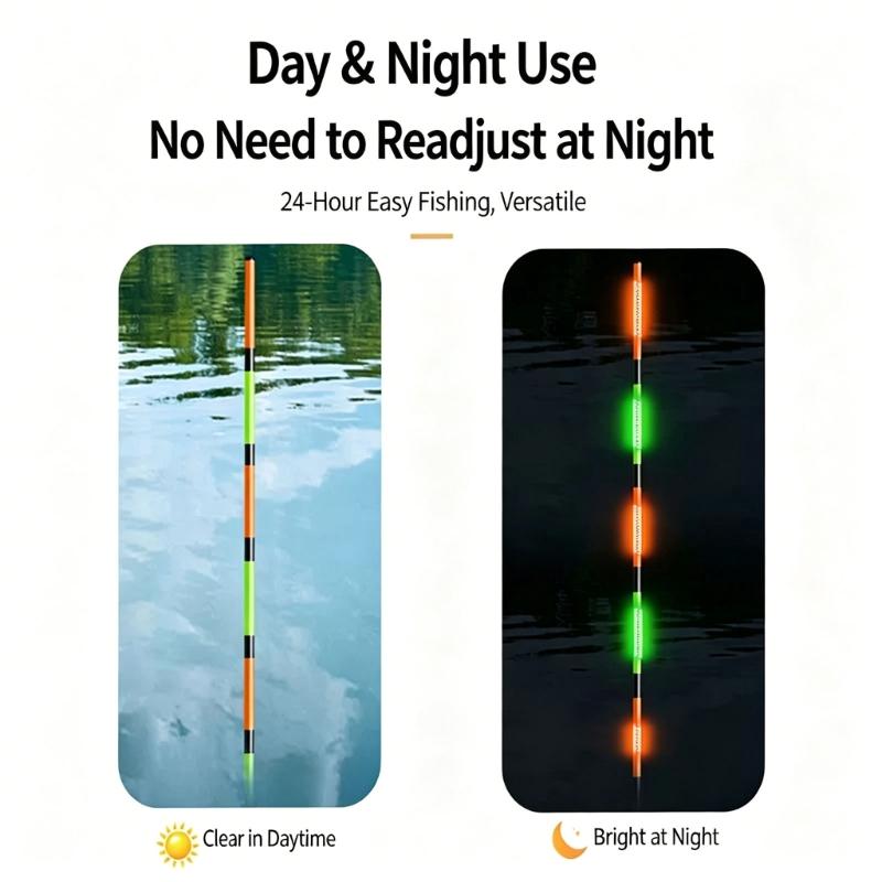 Indicatore di abboccata da pesca Luce LED Rimovibile Clip sulla Punta della Canna Bastoncino Luminoso Impermeabile LED Luce per Punta di Canna da Pesca Notturna