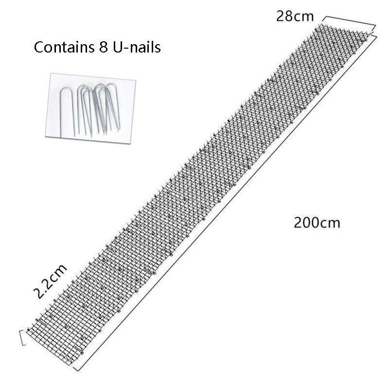 Maty Odstraszające Koty i Psy do Ogrodu z Paskami z Kolcami Bezpieczne Plastikowe Kolce