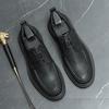 2024 Autumn/Winter Men's Comfortable Leather Lace-up Brogues - Casual British Business Formal Shoes