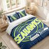 Bedding Set 1 Duvet Cover 2 Pillowcases Seattle Seahawks Print Bedroom Home Decoration