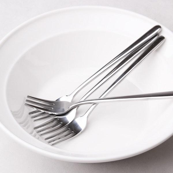 Bloom At Home Simple Glossy Tea Fork, 8 Pieces, Korean Popular Tableware