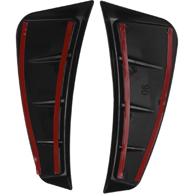 ZPSHYD Side Air Wing Vent Cover Trim, Front Bumper Side Air Outlet Trim ABS Glossy Black ABS Universal Exterior Side Vent Trim for Car