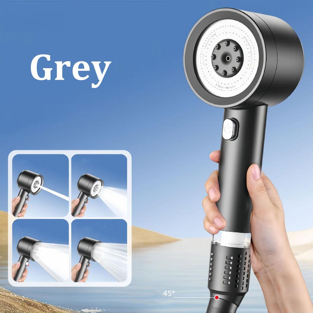4 Modes High Quality New Pressurized Shower Head Filter Water Saving Durable Anti-blocking Universal Shower Set