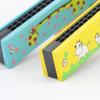 Wooden Double Row 16-Hole Harmonica for Children's Music Education