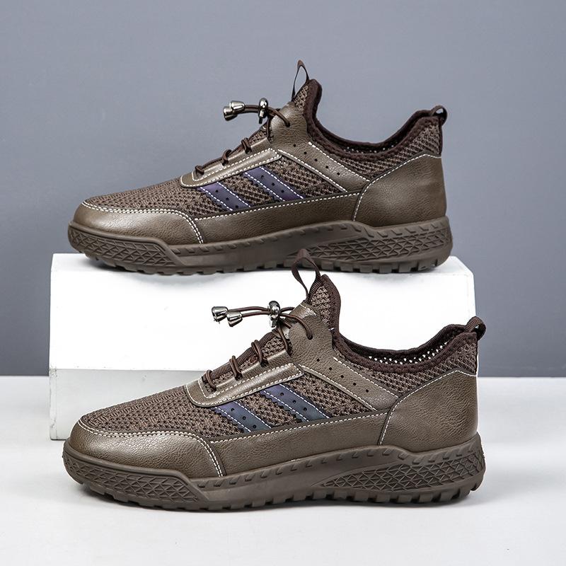 New Summer Soft Soled Running Shoes Men Black Mesh Breathable Casual Shoes Comfortable Versatile Outdoor Exercise Shoes