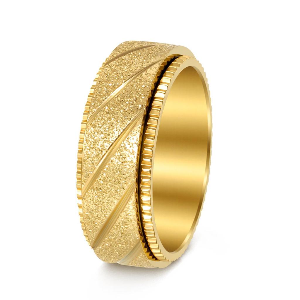 European & American Fashion Twill Design Titanium Steel Couples Ring - Personalized Jewelry for Men and Women.