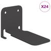 Floating Shelf with Shelf 24 pcs Black 6 x 10.8 x 6.6 cm