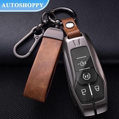Novo design liga caso chave do carro capa fob para ford fusion mondeo mustang F-150 explorer edge 2015 - 2018 protetor escudo fob chaveiro