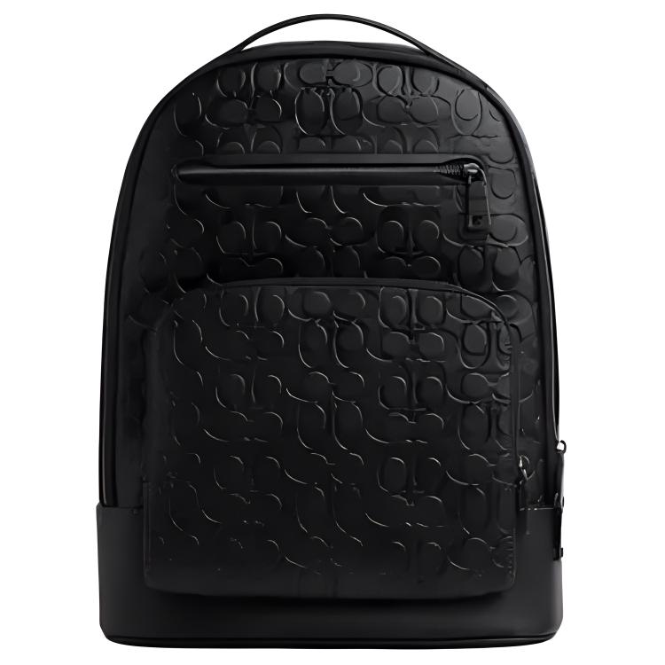 

Coach 32 Allover Print Zipper Closure Smooth Calfskin Backpack Large Men backpack Black CY765-QB/BK Basic Set (Bag+Dust Bag)