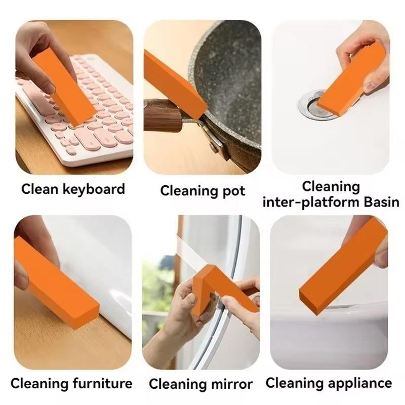 1/2/3PCS Rust Removal Eraser Multifunctional Household Bathroom Kitchen Pot Stove Glass Wall Stain Reusable Clean Rubber Brush
