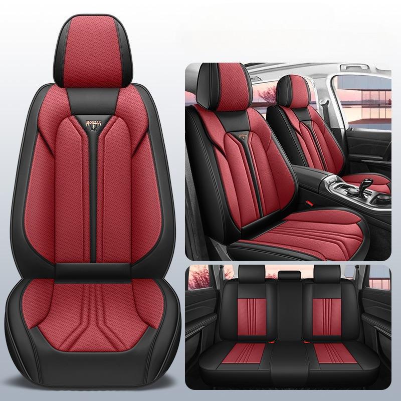 Full Set Universal Luxury Full-Cover Car Seat Covers - Soft Premium Napa Leather, All-Season Comfort, Fit Most Sedans & SUVs