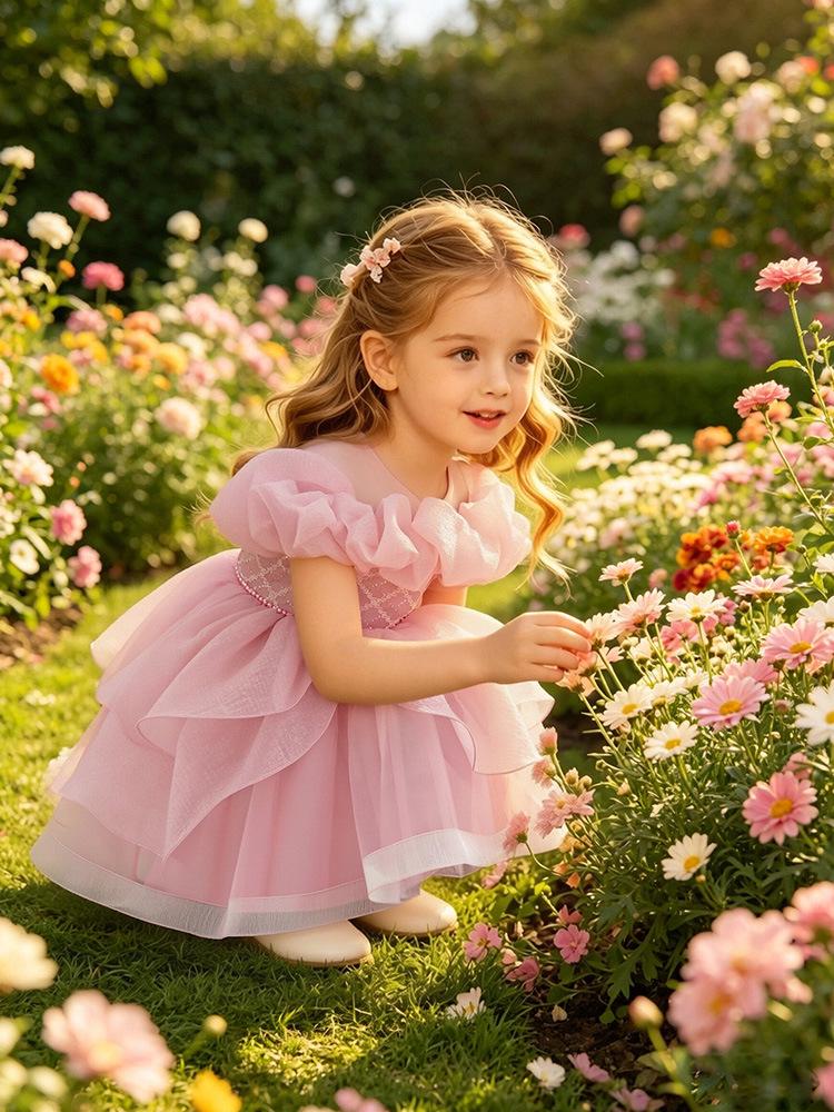 Vestito Sequin Principessa Lolita: Abito per la Festa del Primo Compleanno del Bambino