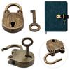 2pcs Accessories Archaize Style Bronze Locks Home Decor Mini Antique Padlock Zinc Alloy Vintage Retro Lock