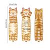 Printed Cat Hand Towel, Ultra-fine Fiber Cartoon Animal Absorbent Handkerchief, Double-layer Hanging Kitchen Cloth