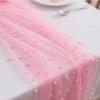 Outdoor Wedding Table Flag Pearl Chiffon, Holiday Party, Wedding Party Decoration, Home Table Flag