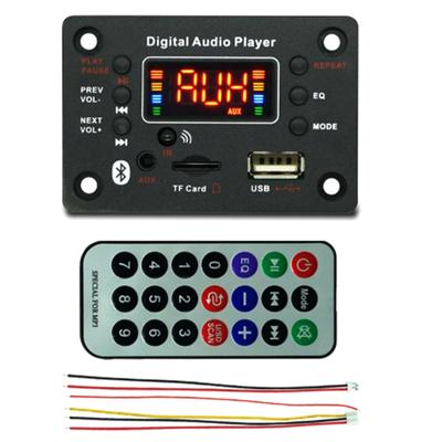 12V Drahtloses Bluetooth 5.0 MP3 Wma Decoder Board Auto Audio USB TF FM Radio Modul Farbbildschirm MP3 Player mit Fernbedienung