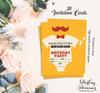 Darling Souvenir Orange Birthday Invitation Card Printable Elegant Fill or Write In Blank Party Invites 28 Pcs 5 X 7