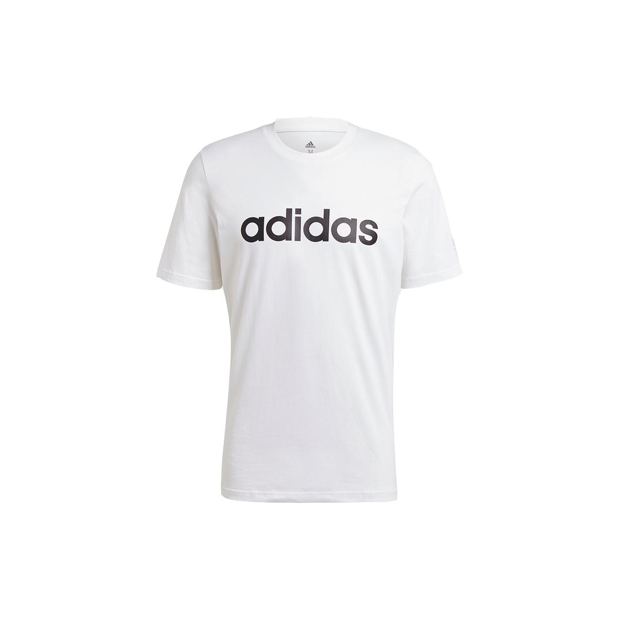 Мужские футболки Adidas ESSENTIALS Белый Круглый вырез Умеренный Прямой крой GL0058 XL