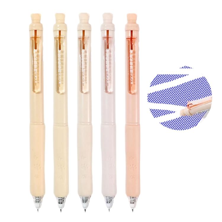 

5Pieces Retractable Gel Pen 0.5mm Erasable Gel Pen Quick Drying Write Smoothly for Student Adult Noting Journaling 1