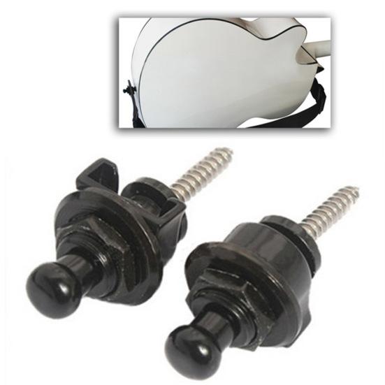 2 Peças Anti-Derrapantes Travas de Fixação de Correia Acessórios de Botão para Guitarra Elétrica Baixo