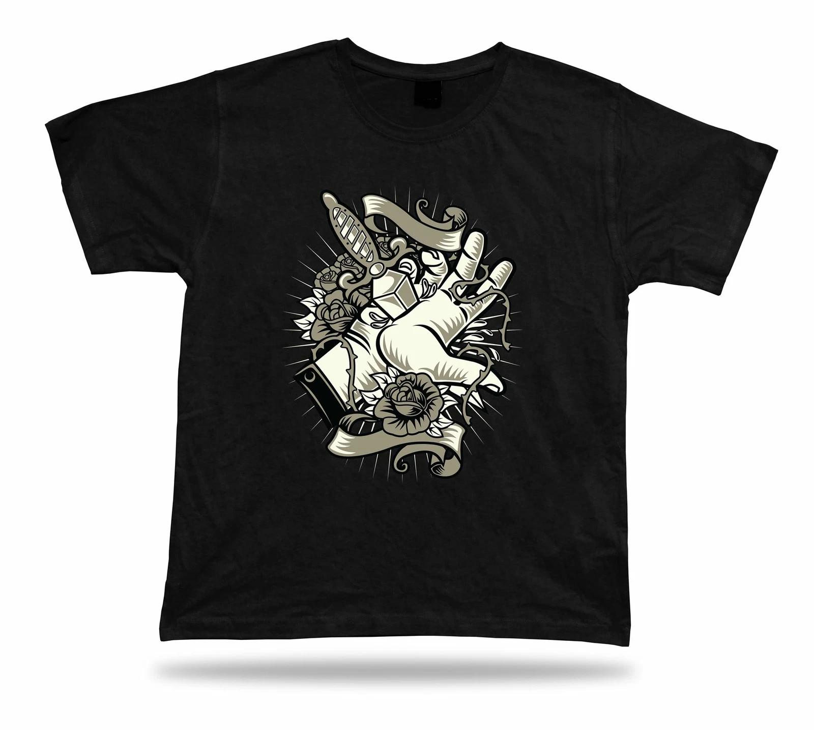 Love Sacrifice Knife Thorns Roses Floral t shirt tee modern desing gift apparel L